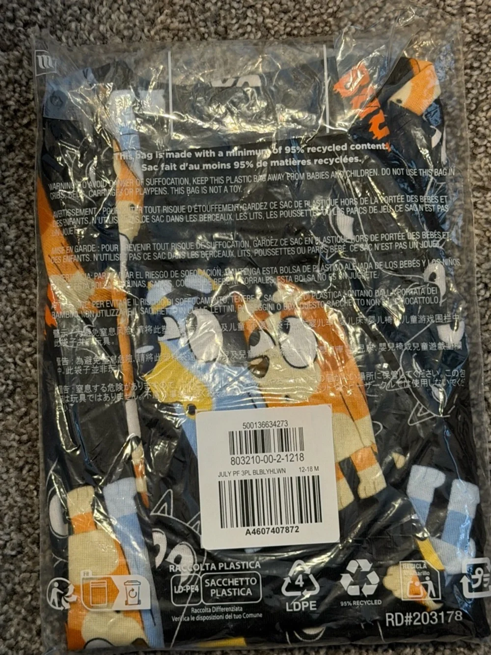 NWT Old Navy Bluey Halloween Pajama Set 12-18M